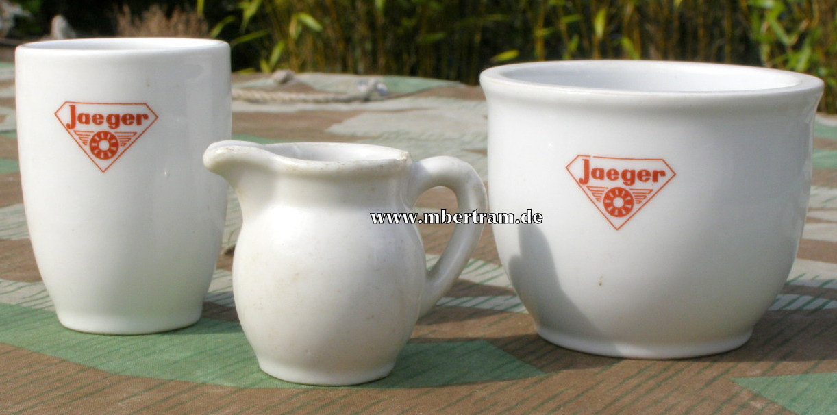 DAF Kantinengeschirr, Jaeger, 2 kl.Schüsseln, Milchkännchen
