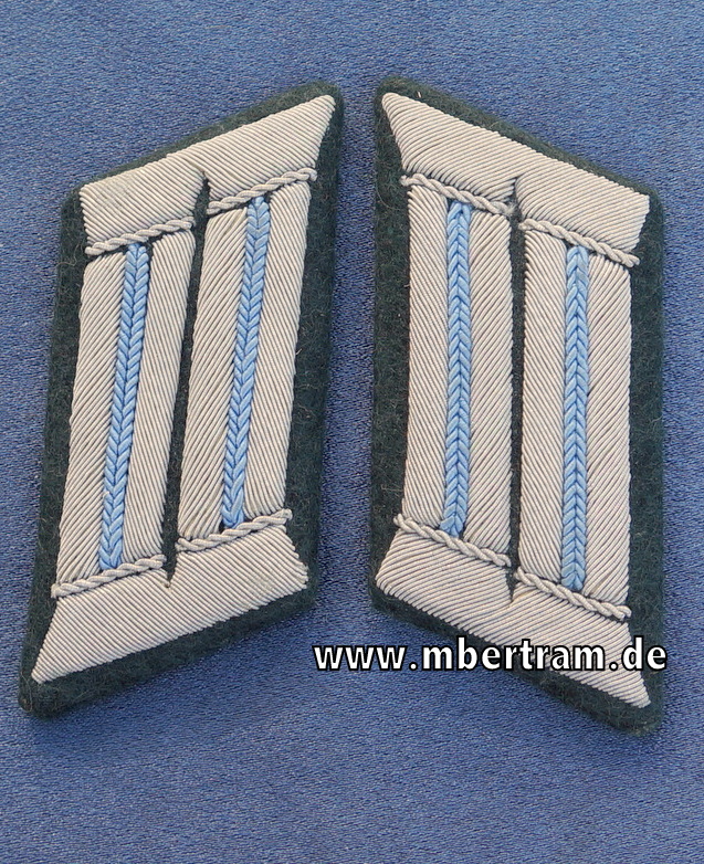 Paar Kragenspiegel der Wehrmacht Heer Transport für Offiziere