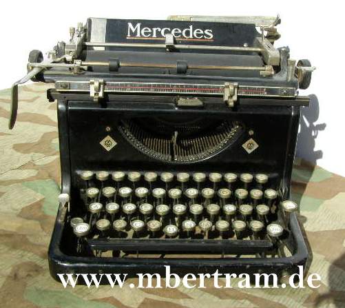 SS-Dienstschreibmaschine , gr. Ausführung 1937, Mercedes
