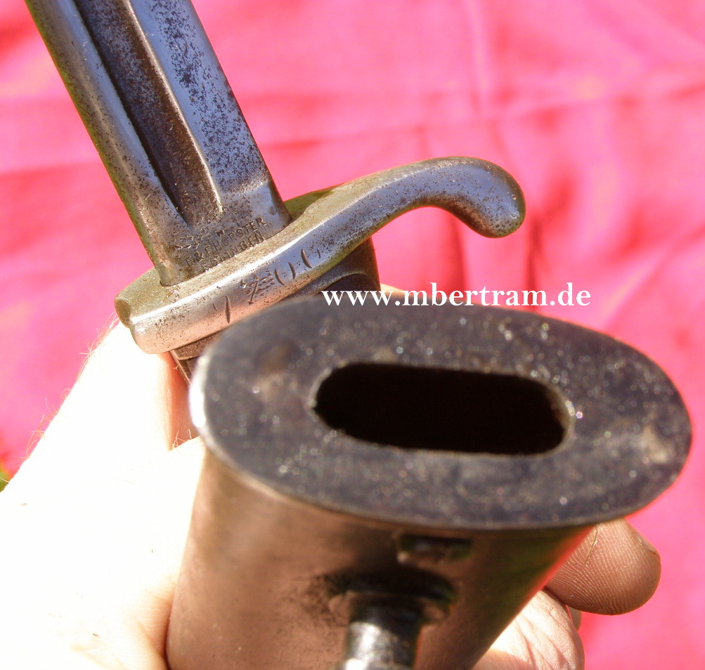 10374-6 Gekürztes preuss. Seitengewehr M 1898, Scheide. Hörster, Selten