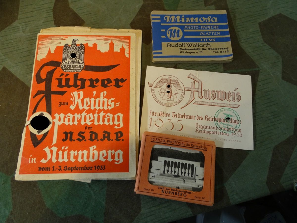 Seltene Dokumente zum Reichsparteitag der NSDAP in Nürnberg 1.-3. Sept. 1933
