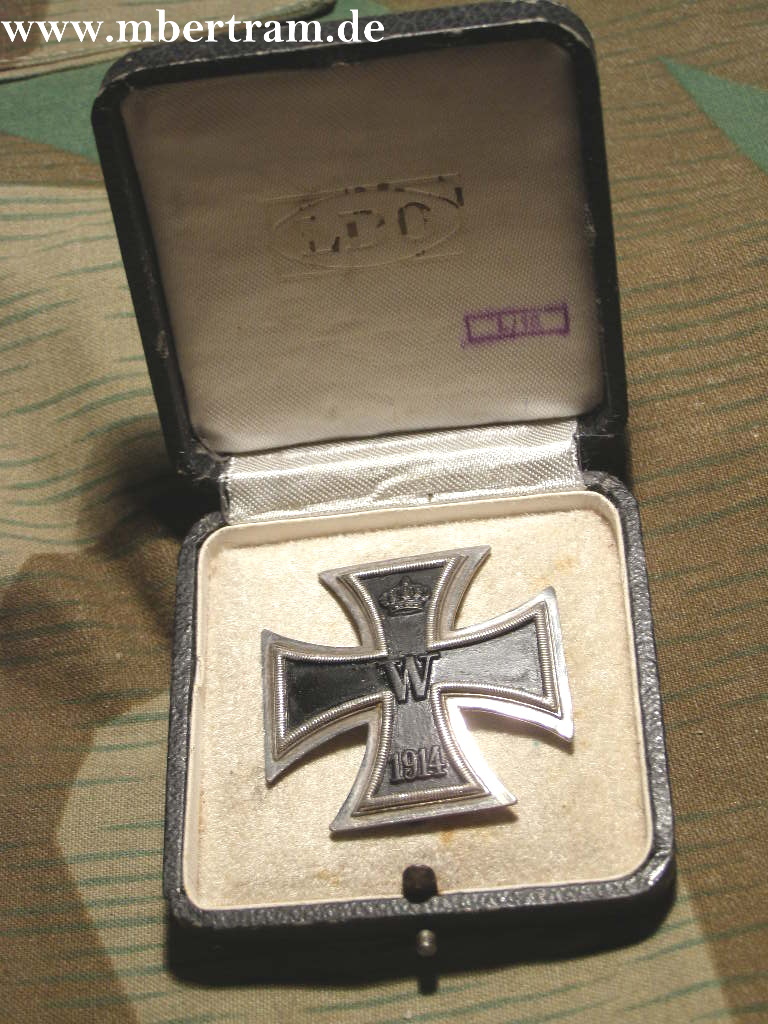 EK 1. Kl.1914, gewölbt, Silberst., Verleihungsetui L/18, LDO