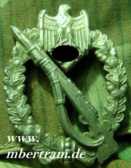 Infanterie Sturmabzeichen Silber. Feinzink, Gute Versilberung