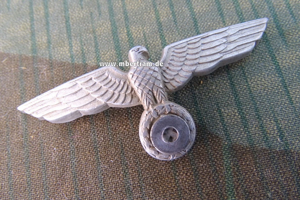 Schirmmützenadler Wehrmacht Heer, Aluminium 1 Splint