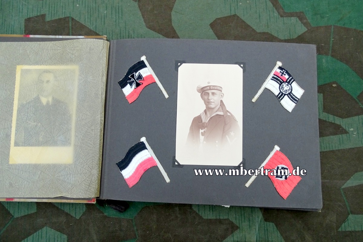 Fotoalbum Kriegsmarine, ca. 198 Fotos, Pz.Schiff Deutschland