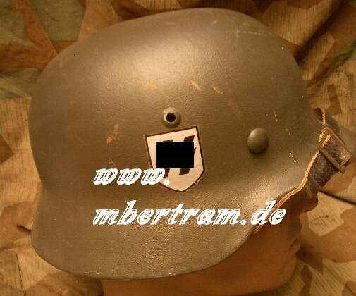 SS-Polizei Division Stahlhelm, M 5, orginal Glocke, restauriert