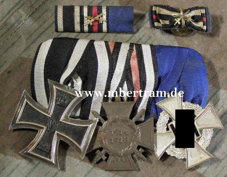 3er Ordensspange: EK2 14, Ehrenkr.f.Frontk., Treudienst.