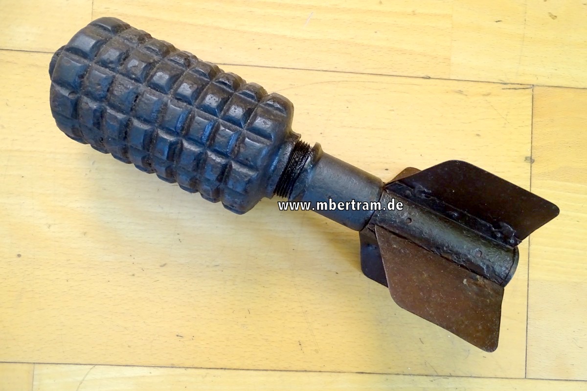 Deutsche Wurfmine, Werfergranate  ( Taube ) 1. Weltkrieg für Granatwerfer 16