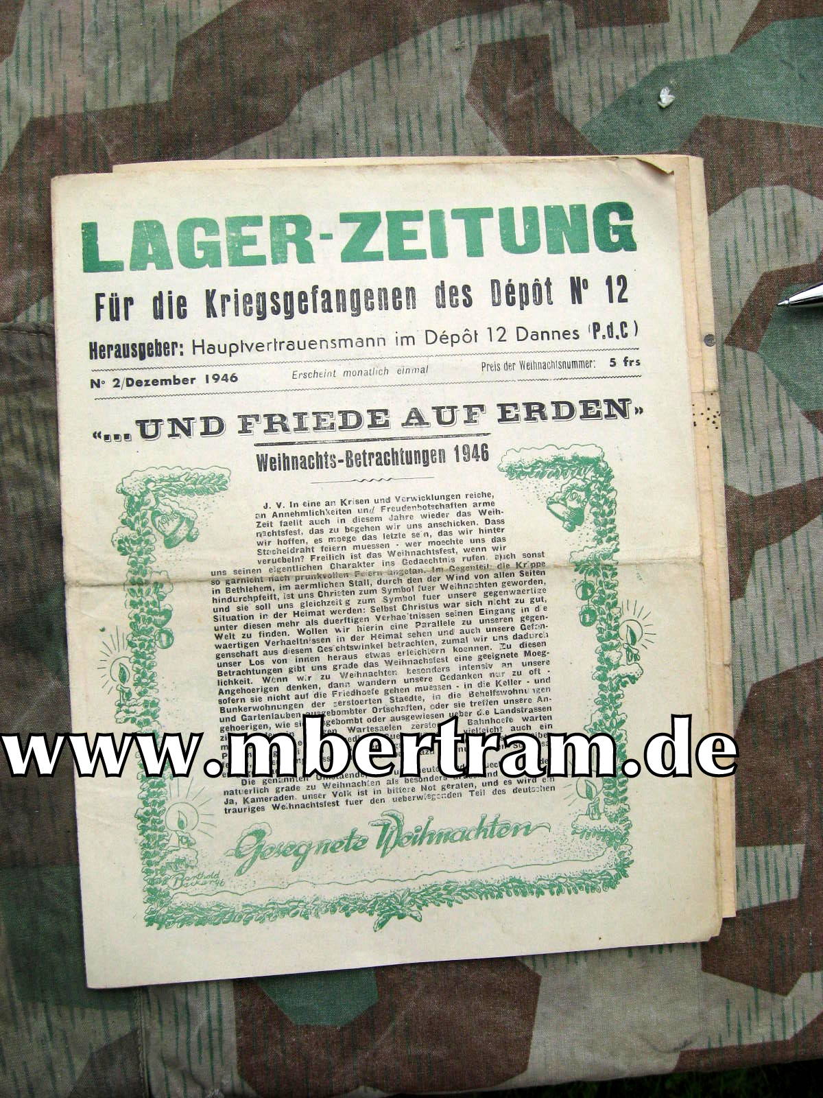12982-4 Kriegsgefangenen Zeitung, Depot No. 12, Hesdin 1946/47/48