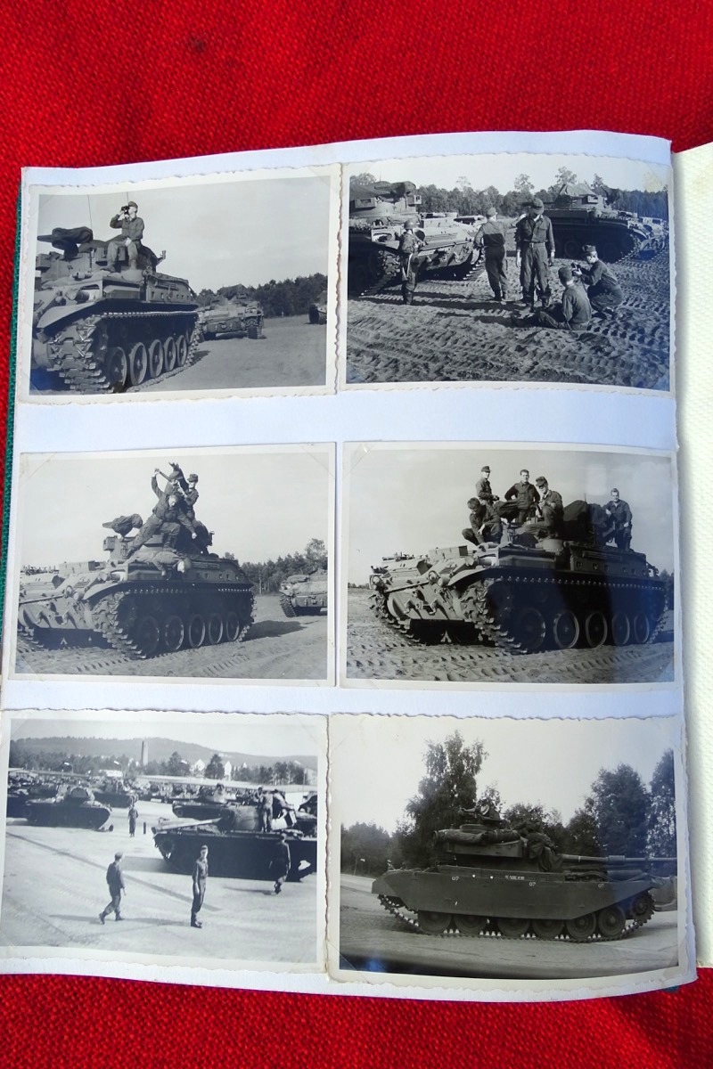 Fotoalbum , frühe Bundeswehr, Tarnanzüge, Panzer, Hubschrauber, Noratlas, Borgwart