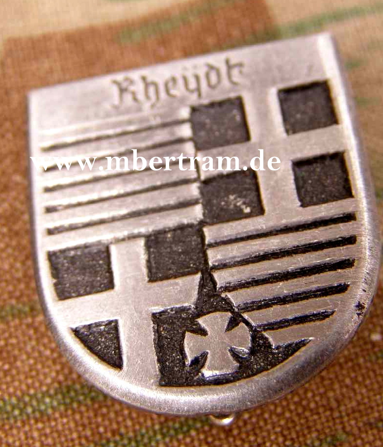 WHW Abzeichen " Reydt Stadtwappen" Aluminium, massiv
