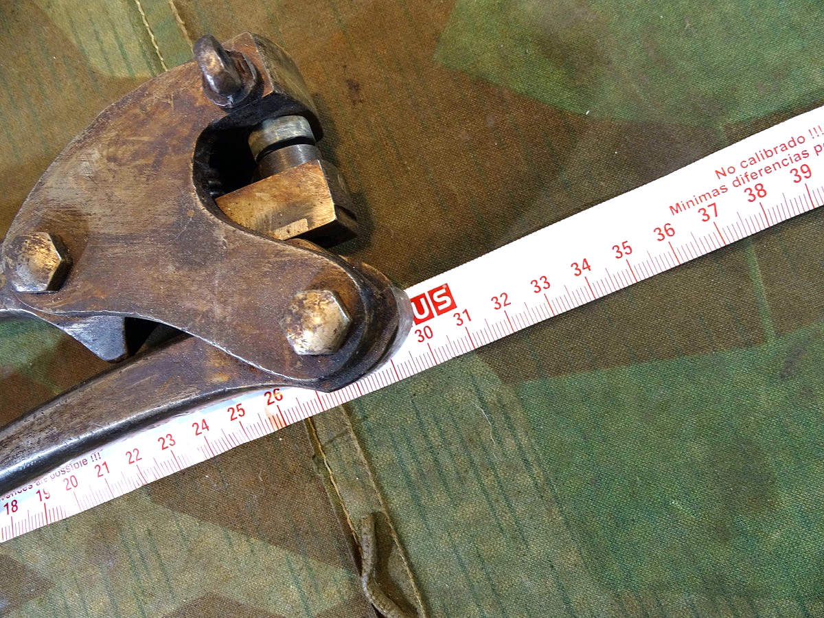 Große Plombenzange für WHW Sammeldosen Gau 10 Hessen Nassau,1942, 30cm