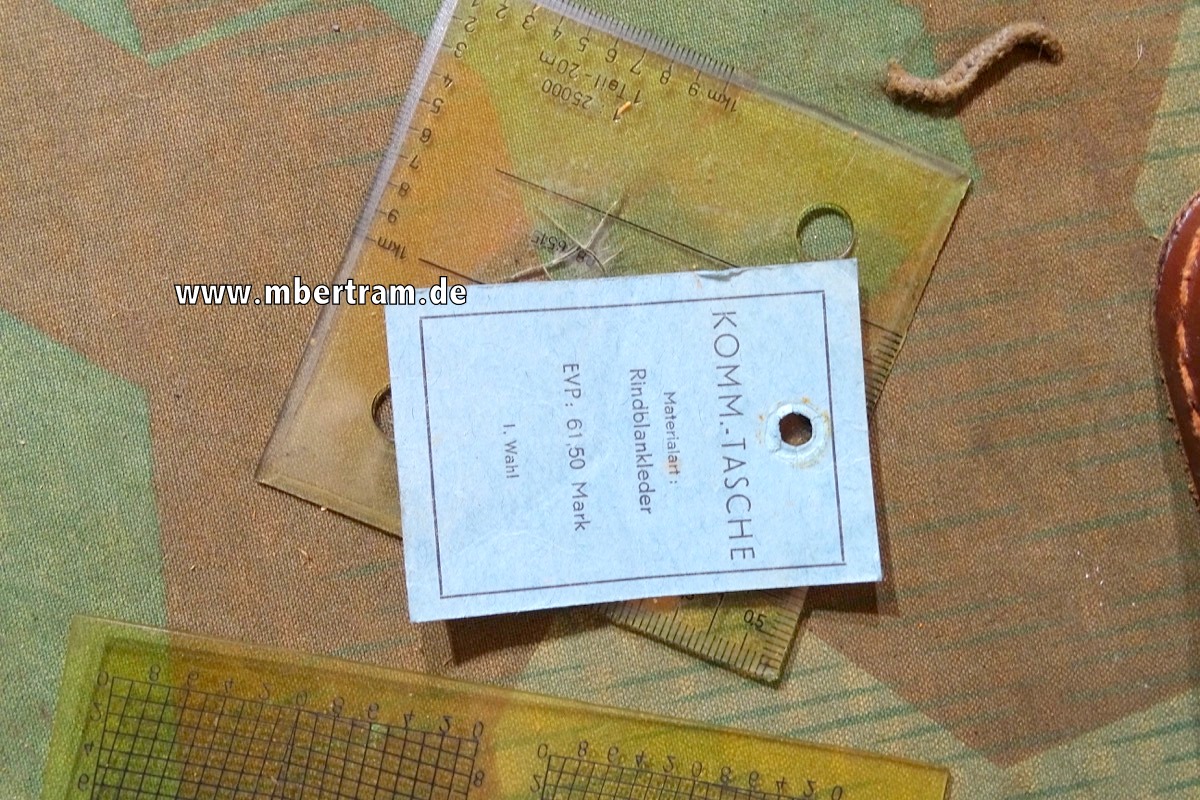 20305-3 DDR NVA Ledertasche Artillerie-Kommandeursbesteck mit Inhalt