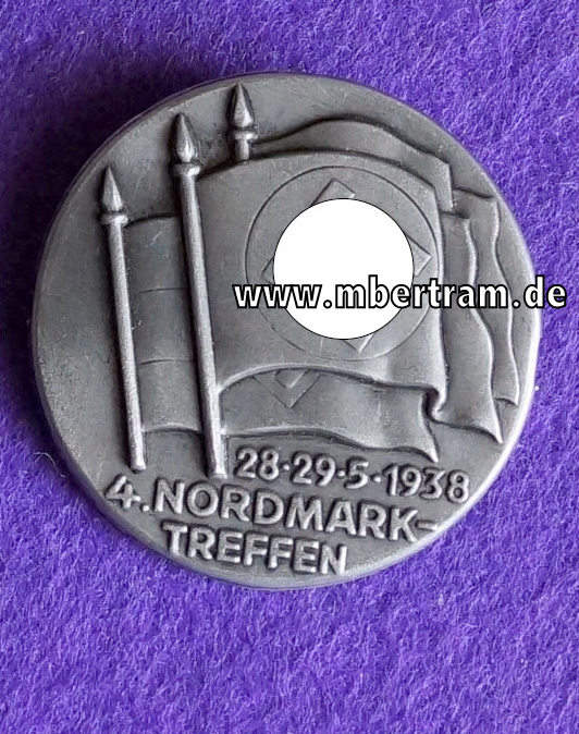 Teilnehmerplakette "4. Nordmark-Treffen 1938"