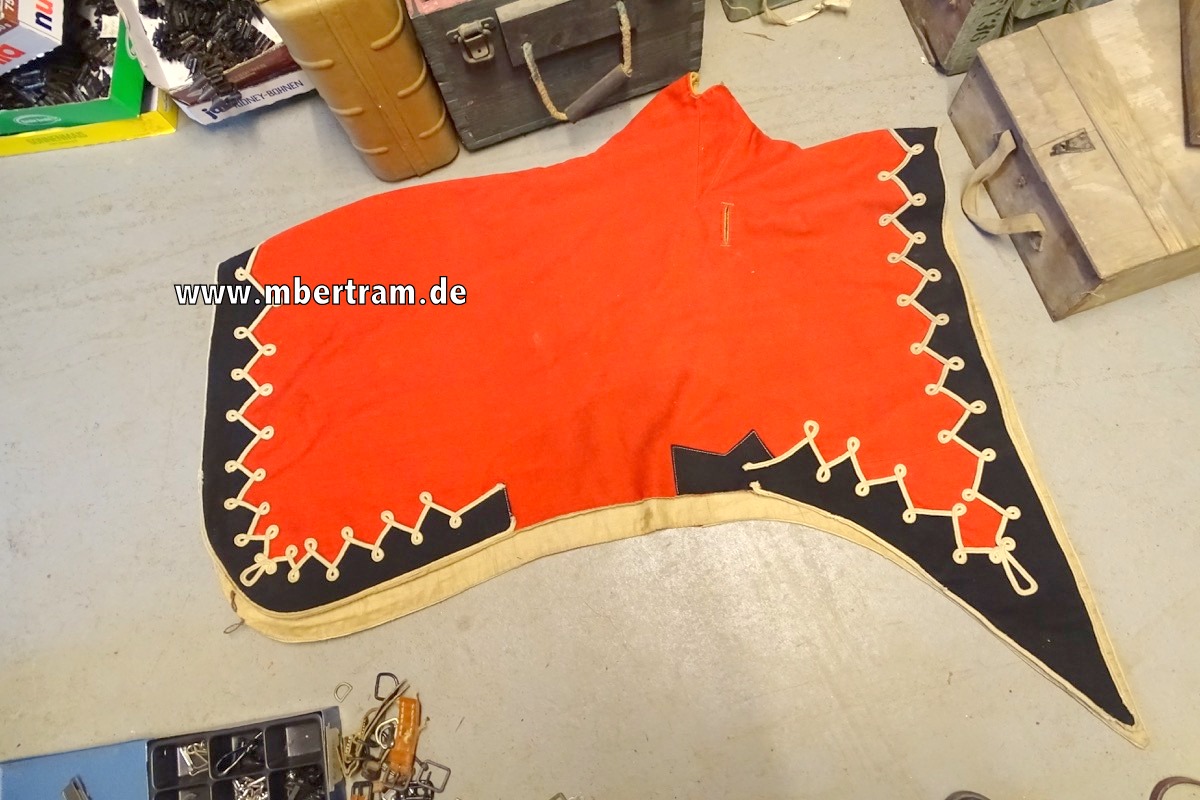Satteldecke/ Schabracke für 5. Husaren Rgt. Von 1887, sehr schöner farbfrischer Zustand.