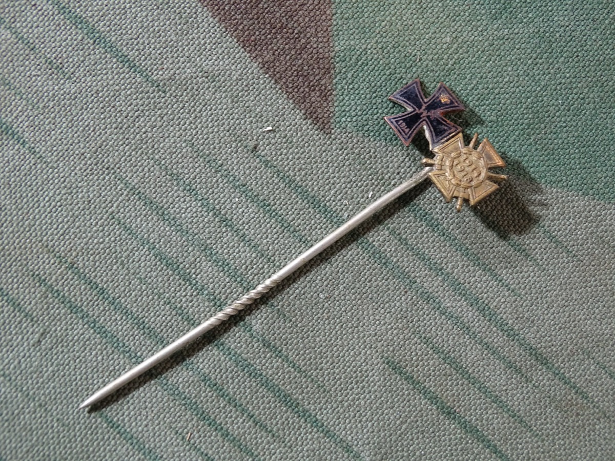 2er Miniaturenspange 1. Weltkrieg, Eisernes Kreuz 2. Klasse 1914, Ehrenkreuz für Frontkämpfer