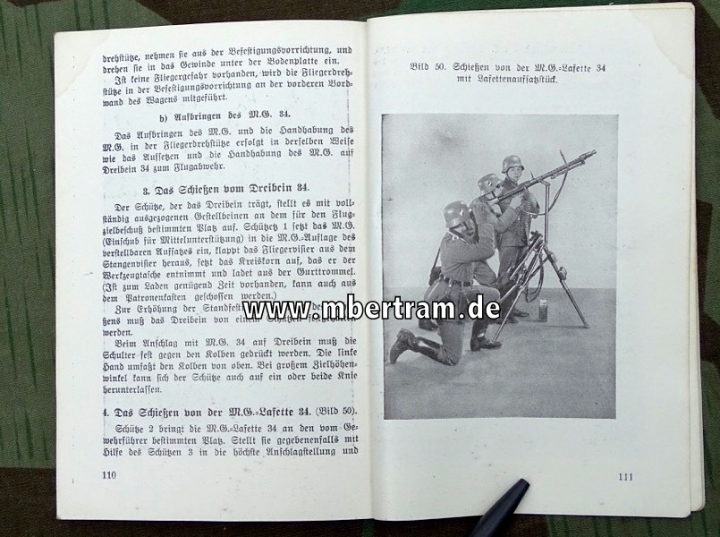 Beschreibung, Handhabung und Bedienung des M.G. 34 Teil 1 1939, 113 S.