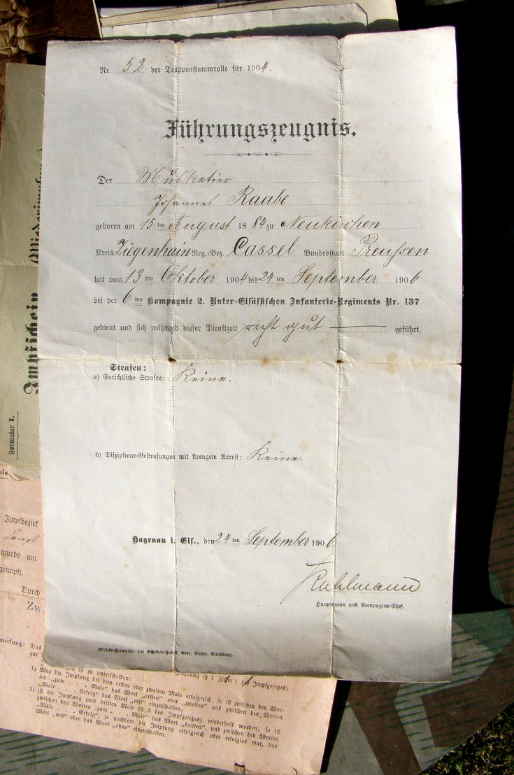 12438-4 Dokumenten: 2. Kp. Inf. Rgt. 137, Urkunde EK2...