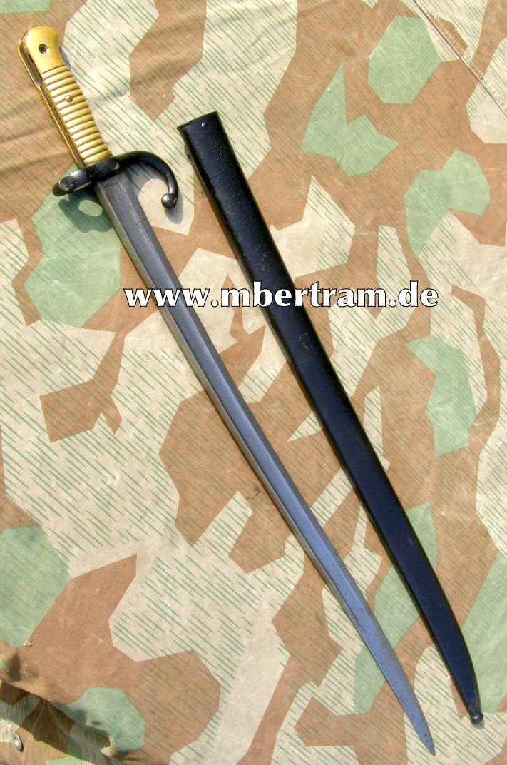 11114-5 Frankreich Säbelbajonett M 1866, Hst.: "Cohat 1870"