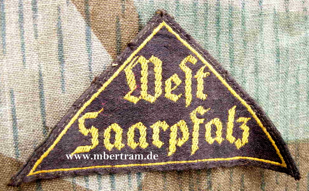 8907-1 HJ Gebietsdreieck "West Saarpfalz" getragen aber gut