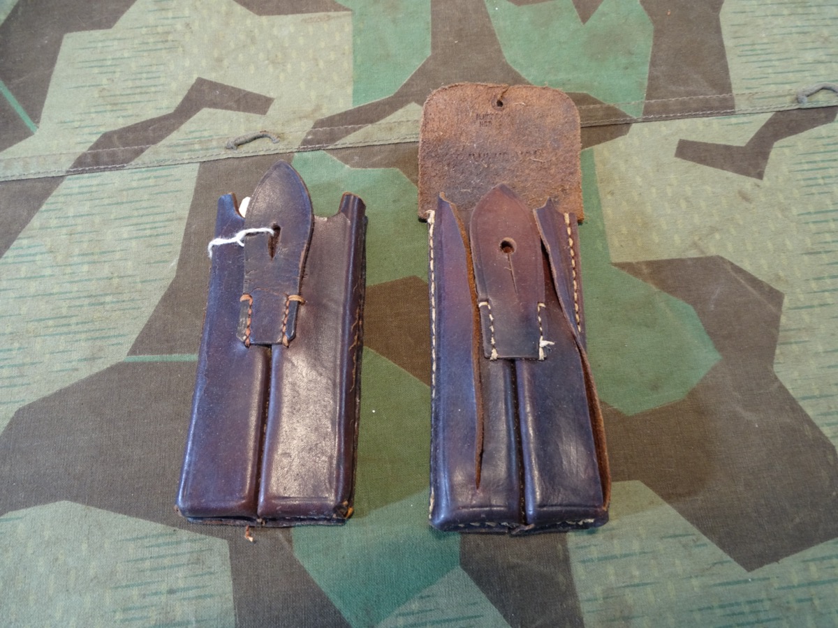 Bastlerstück, eine 2er Magazintasche für die P 08 des  1. Weltkriegs, gut restaurierbar.  Bastlerstück, eine 2er Magazintasche für die P 08 des  1. Weltkriegs, gut restaurierbar.