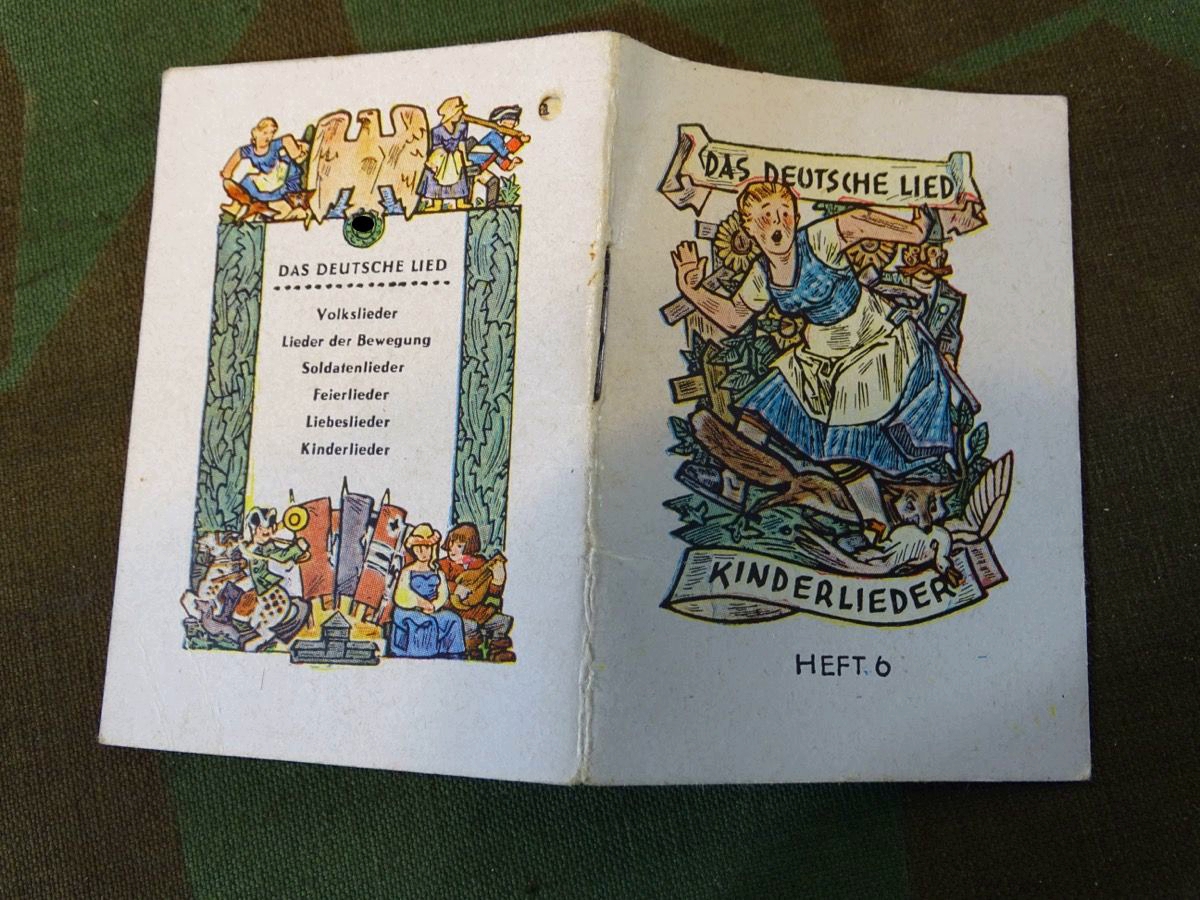 WHW Spendenbeleg Büchlein, " Das deutsche Lied, Kinderlieder Heft 6 1942/43