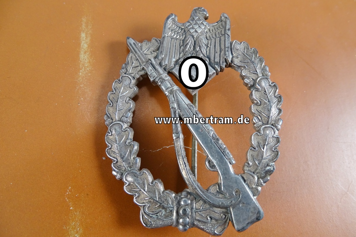 Infanteriesturmabzeichen, Feinzink, silber Stufe, schöne Versilberung