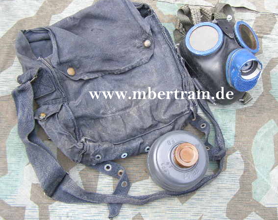 Deutsche Luftschutz Gasmaske, Tschech. Fatra Beutetasche