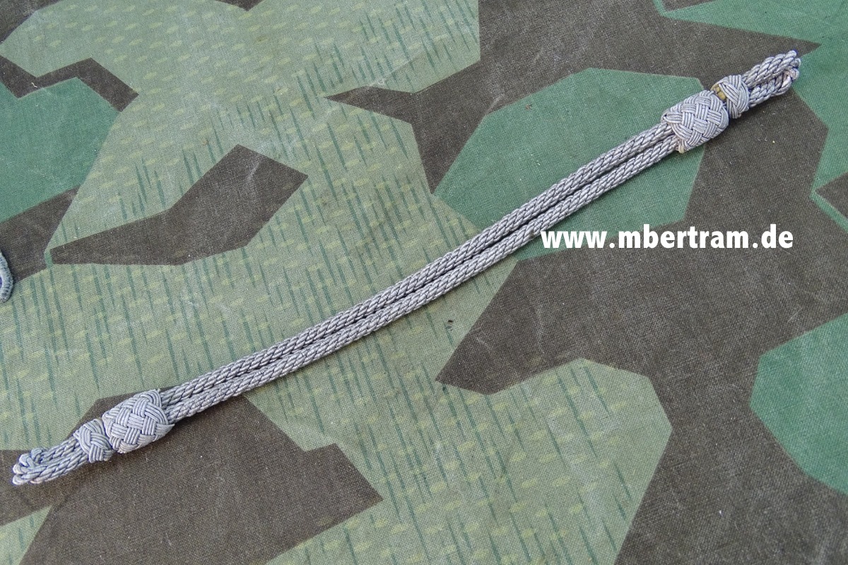 Wehrmacht Mützenkordel für die Offizierschirmmmütze Metallgepinst, 30,5cm