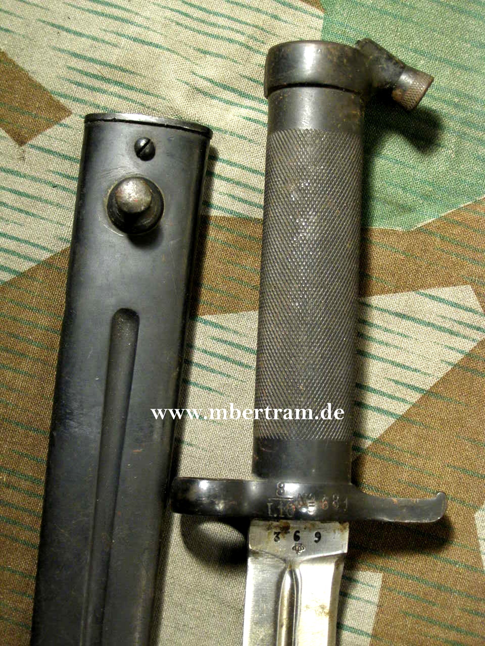 Schwedisches Messer Bajonett M. 1896 mit Scheide