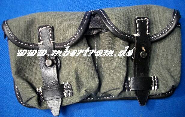 Replik: 2er G-43 Patronentasche, Wehrmacht, Webstoff, Leder