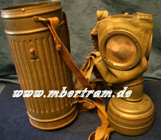 WEHRMACHT STOFFBEZOGENE GASMASKE, HOHE DOSE