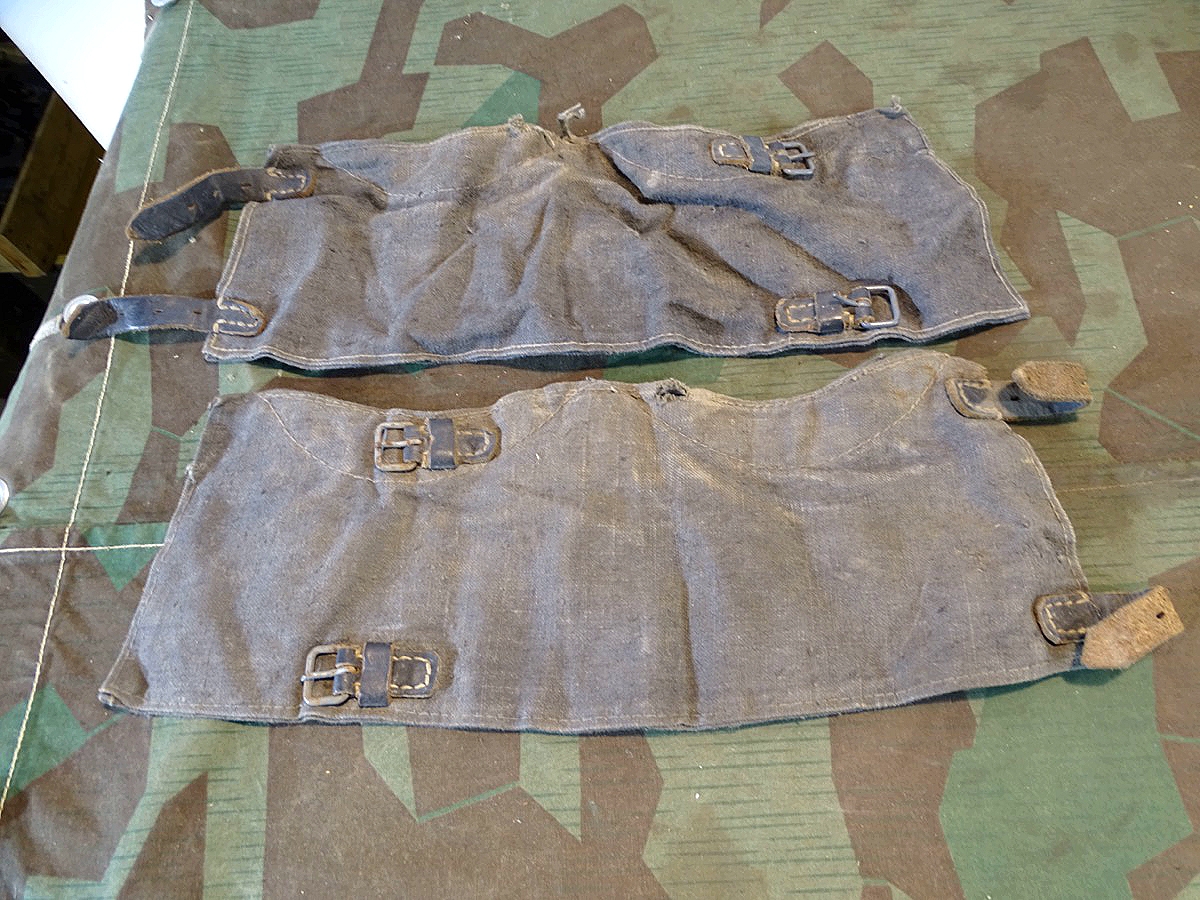 Paar Luftwaffen Gamaschen, getragen, farblich leicht abweichend aber aus einem Nachlass. 