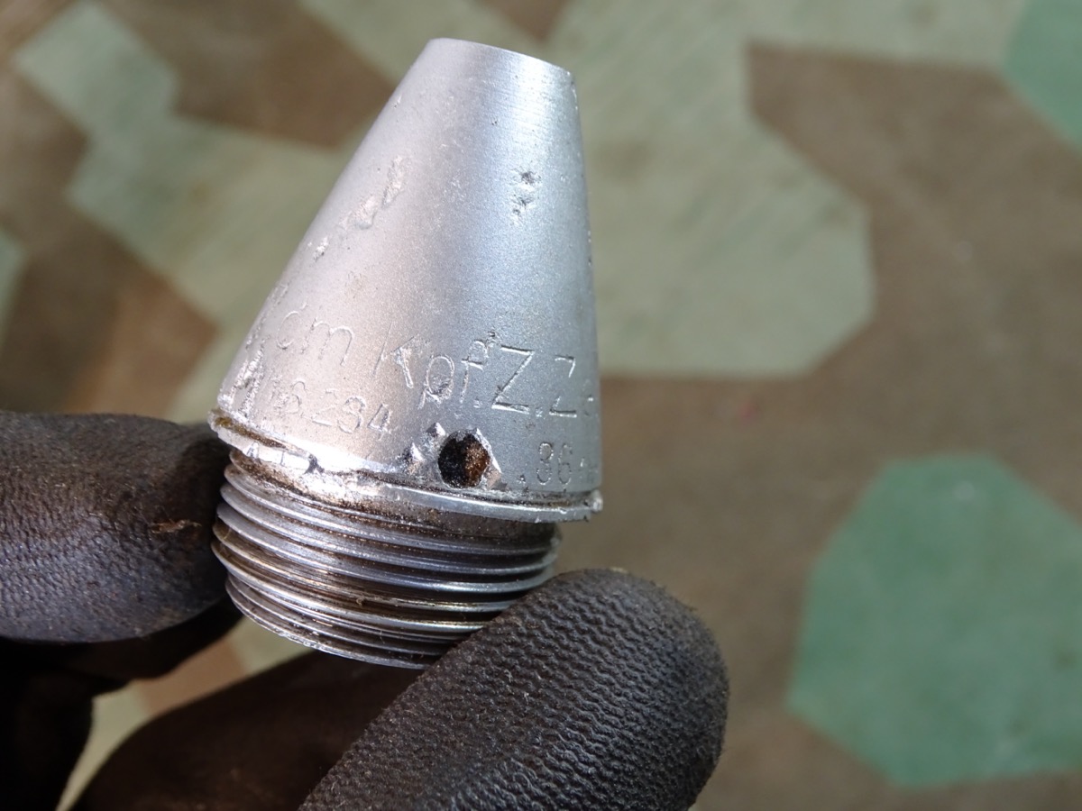 Frühe 3,7 cm Flak Deko Spreng Patrone, Messinghülse, Geschoss Originalfarbe, Leuchtspurhülse, Aluzünder Frühe 3,7 cm Flak Deko Spreng Patrone, Messinghülse, Geschoss Originalfarbe, Leuchtspurhülse, Aluzünder