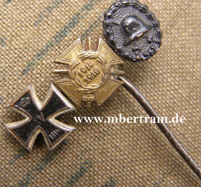 3er MINIATURENSPANGE: EK 2, FRONTK, VERW.ABZ., 9MM