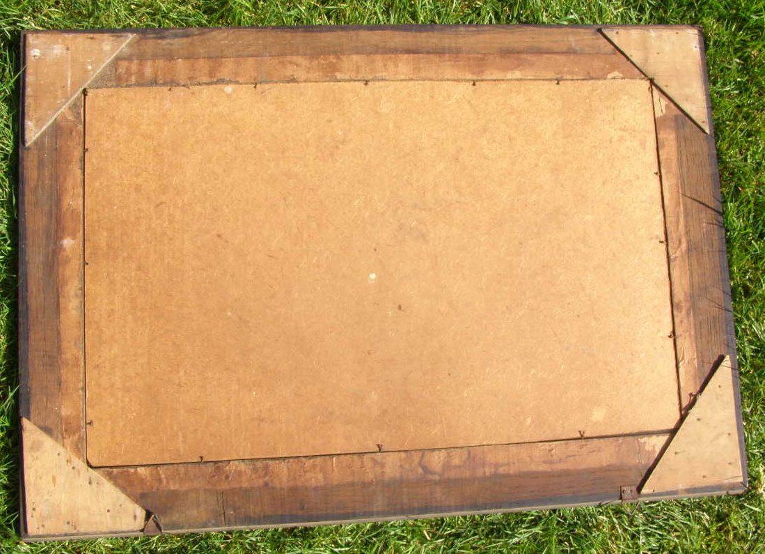 Großer Holz Rahmen, 2 Soldaten Infanterie Rgt. 22, bunt