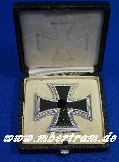 Eisernes Kreuz 1. Kl.1939 mit Verleihungsetui, o. Hersteller