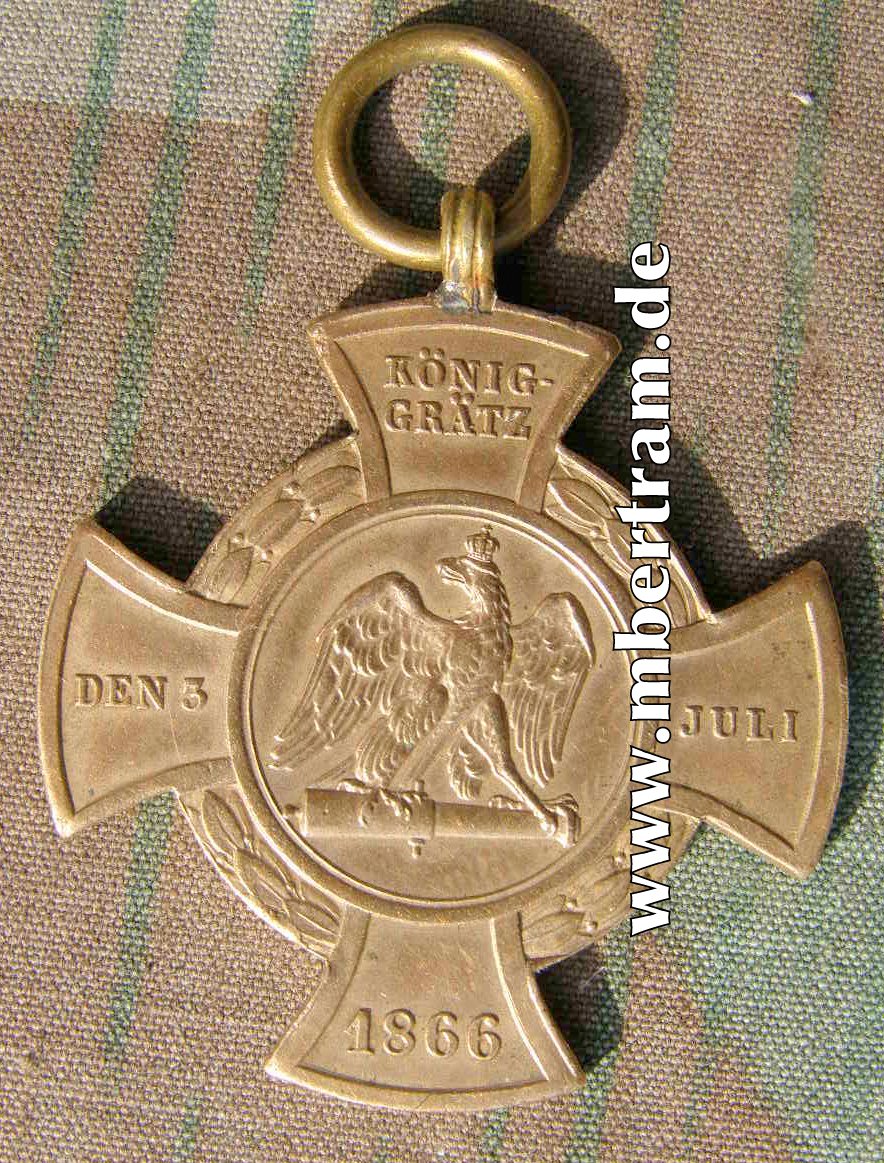 Erinnerungskreuz "Königgrätz" 1866 ohne Band