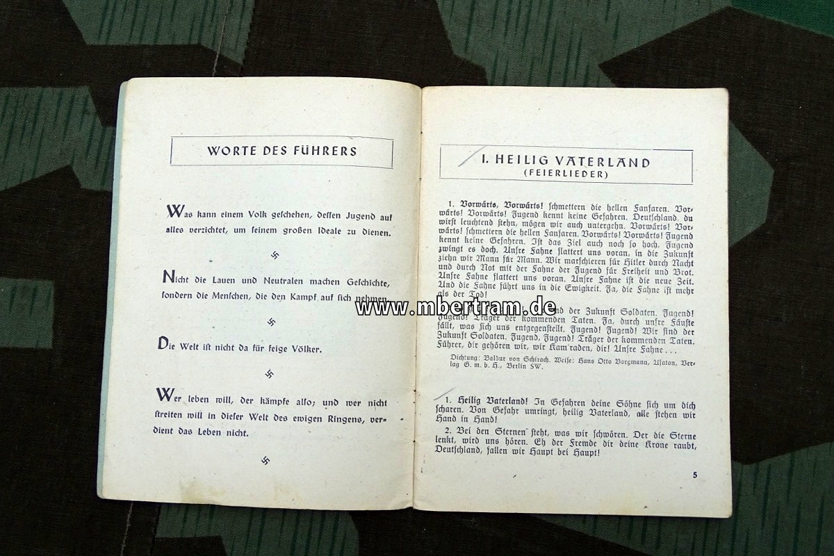 15871-4 Unser Kriegs-Liederbuch, Truppenbetreuung der SS-Panzerdivision "Hitlerjugend"