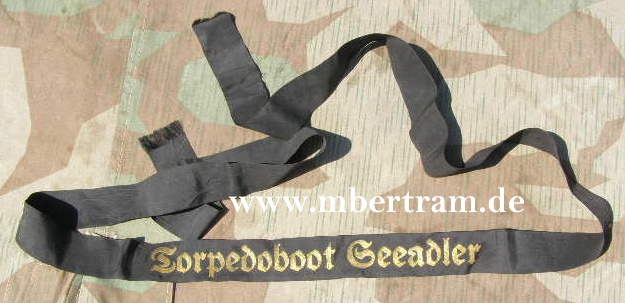 Mützenband Kriegsmarine "Torpedoboot Seeadler"