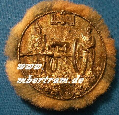 50 Jäh. Bestehen 3.bayr.Art.Rgt. 1848-1898 Buntmetall