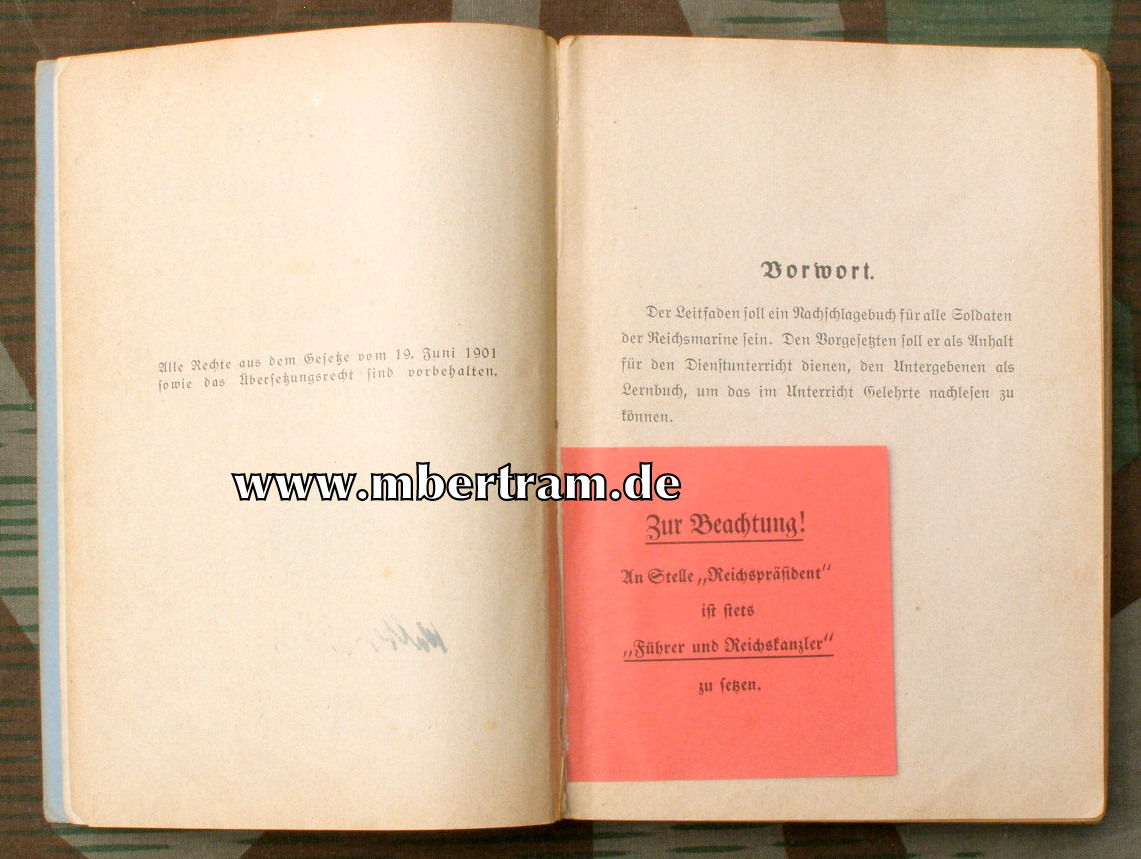 11615-4 Leitfaden für den Dienstunterricht in der Reichsmarine, 1934