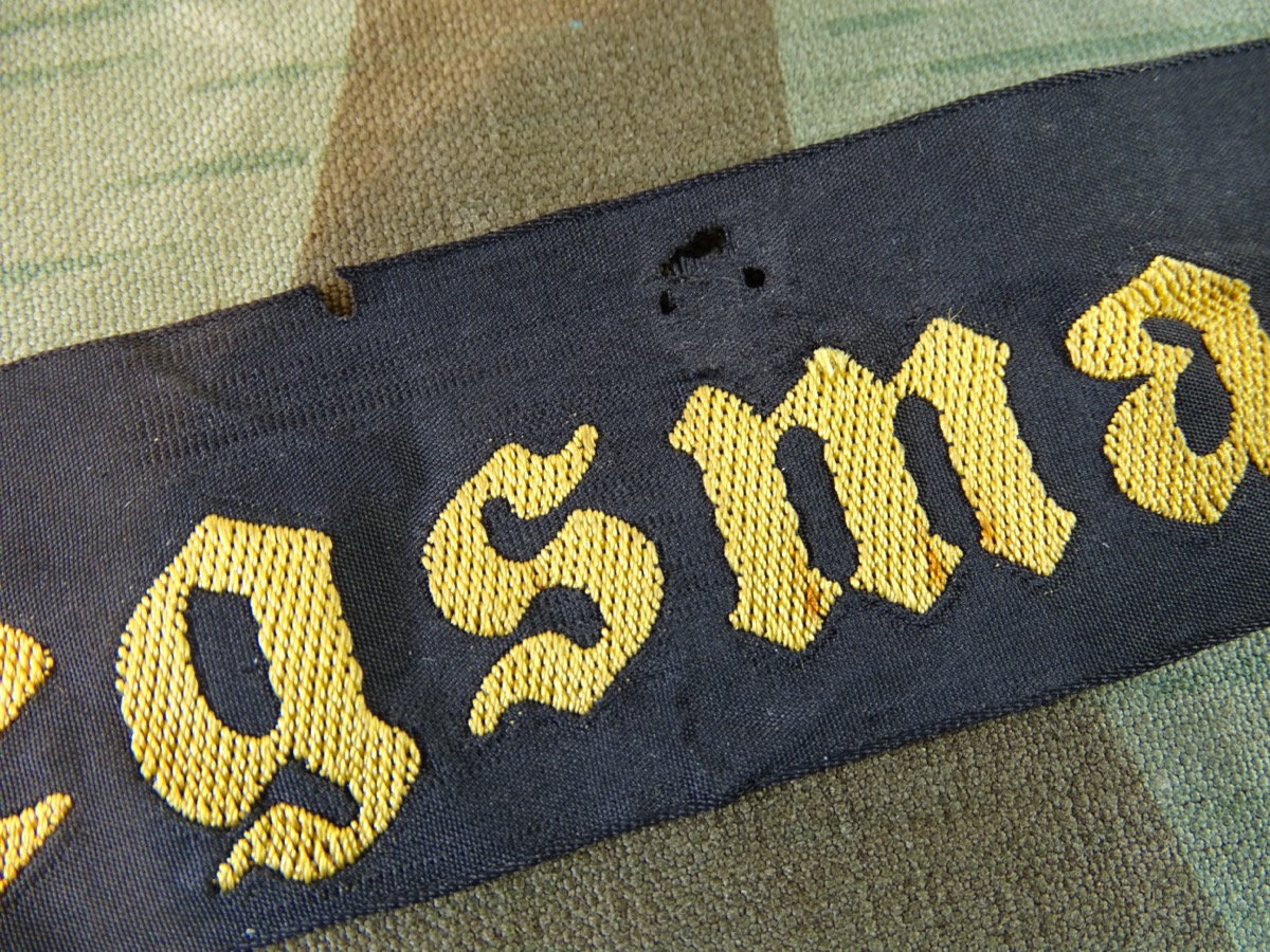 Mützenband Kriegsmarine, Baumwollstickerei