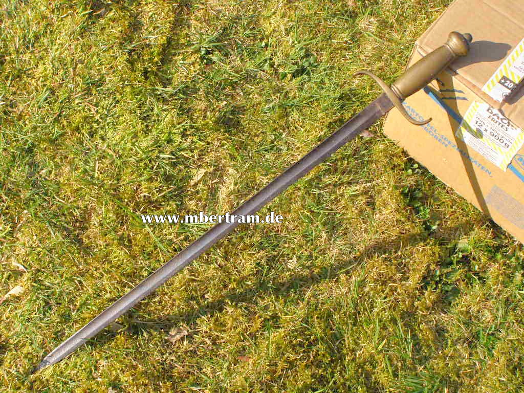 13591-6 Extra Seitengewehr M 1849, mit Ätzung u. Rinne, o. Scheide