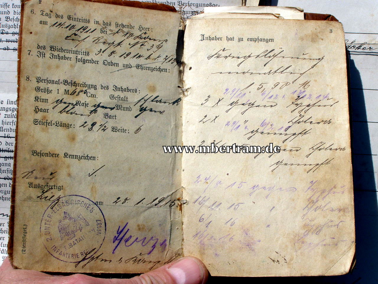 12438-20 Dokumenten: 2. Kp. Inf. Rgt. 137, Urkunde EK2...