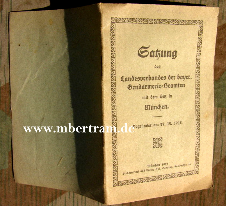 Satzung d. Landesverbandes der bayr. Gendarmerie Beamten