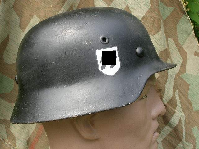 SS Stahlhelm, M 40, orginal Innenring, neu lackiert ET 66