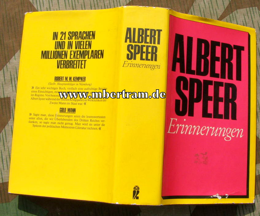 11186-2 Albert Speer: Erinnerungen. ca. 1,2 kg , 611 Seiten