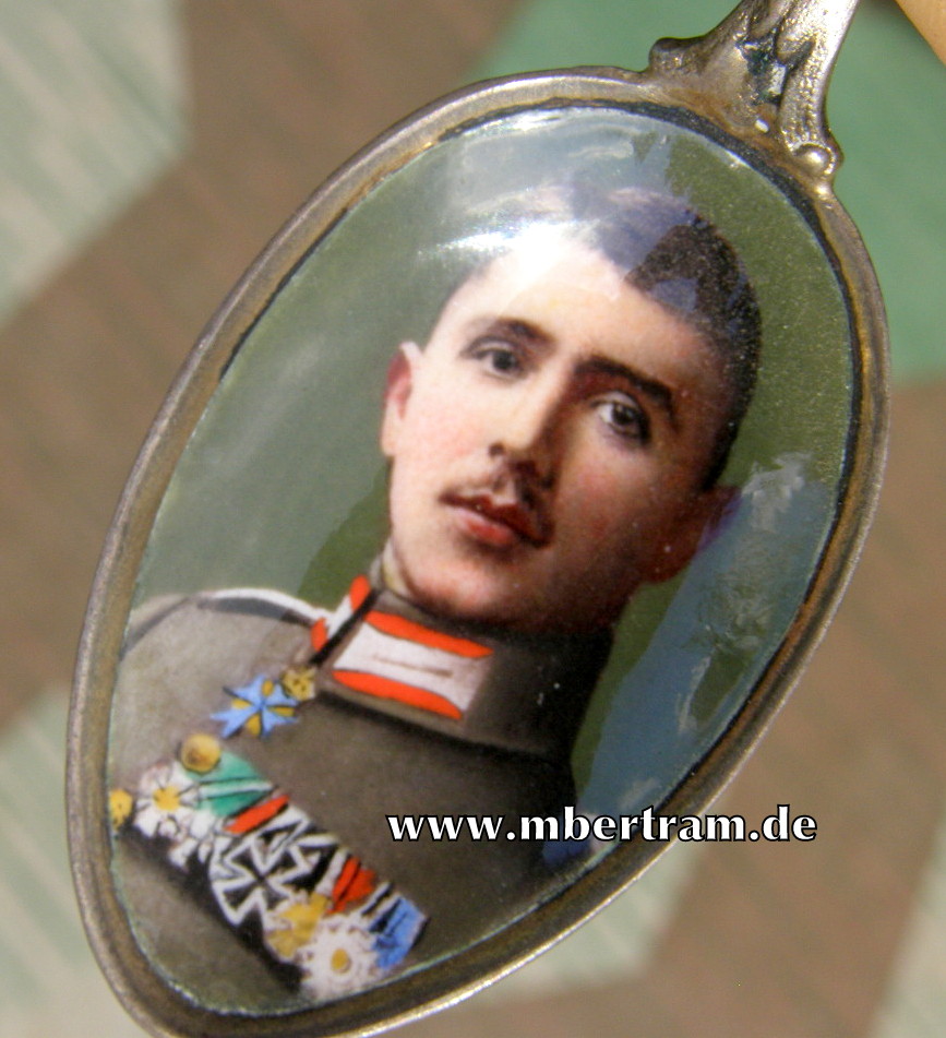 Kaffeelöffel mit Eisernem Kreuz 1914, ObLtn. Immelmann