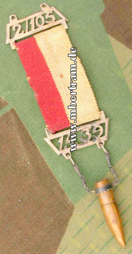 Schießpreis Regiment 2/105 vom 1.4.1939